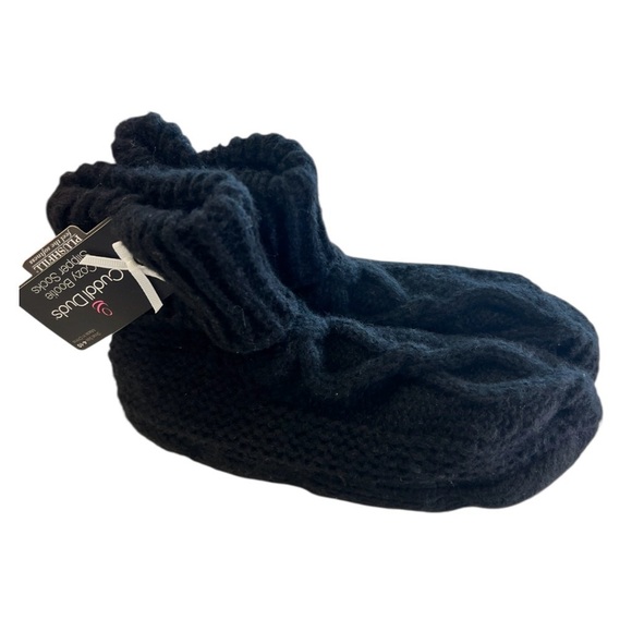 Cuddl Duds Shoes - Cuddl Duds Knit Bootie Slipper Socks – Women, Black, Cozy & Non-Slip, NWT